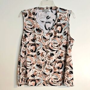 Kasper Women's Sleeveless Top - Multicolor Pattern